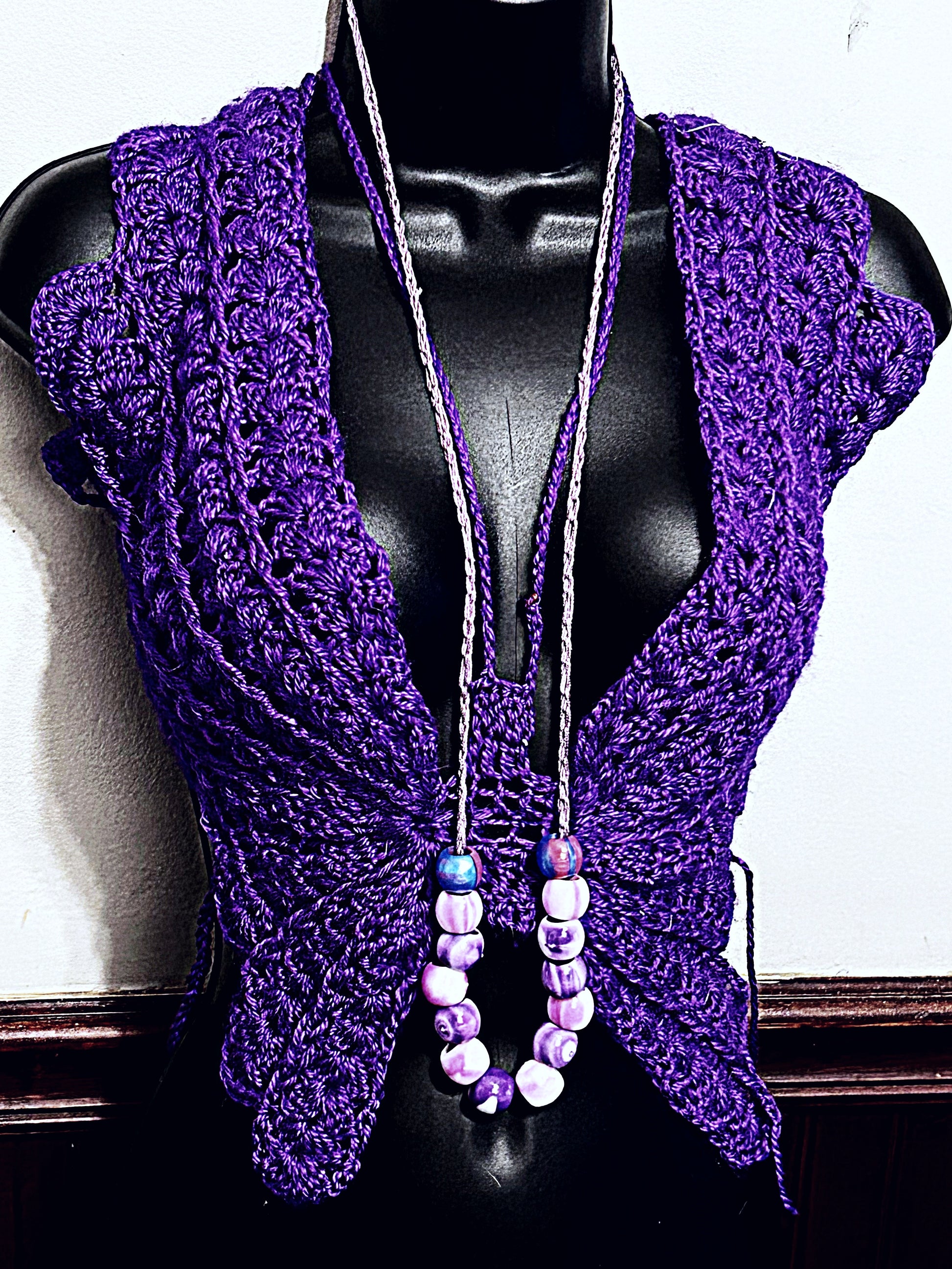 Butterfly crochet top