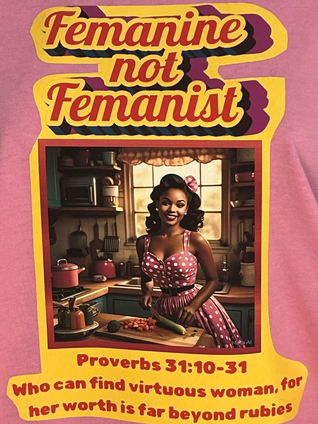 Femanine not feminist T- shirt