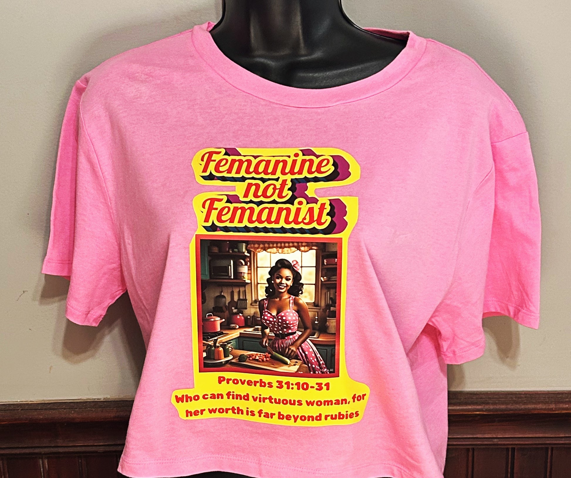 Femanine not feminist T- shirt