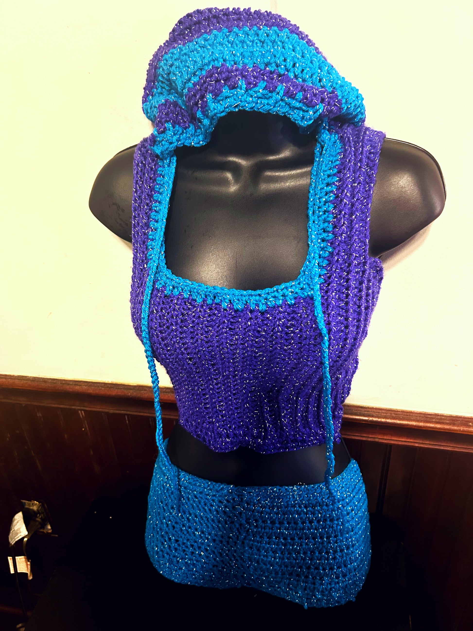 Purple crochet hoodie