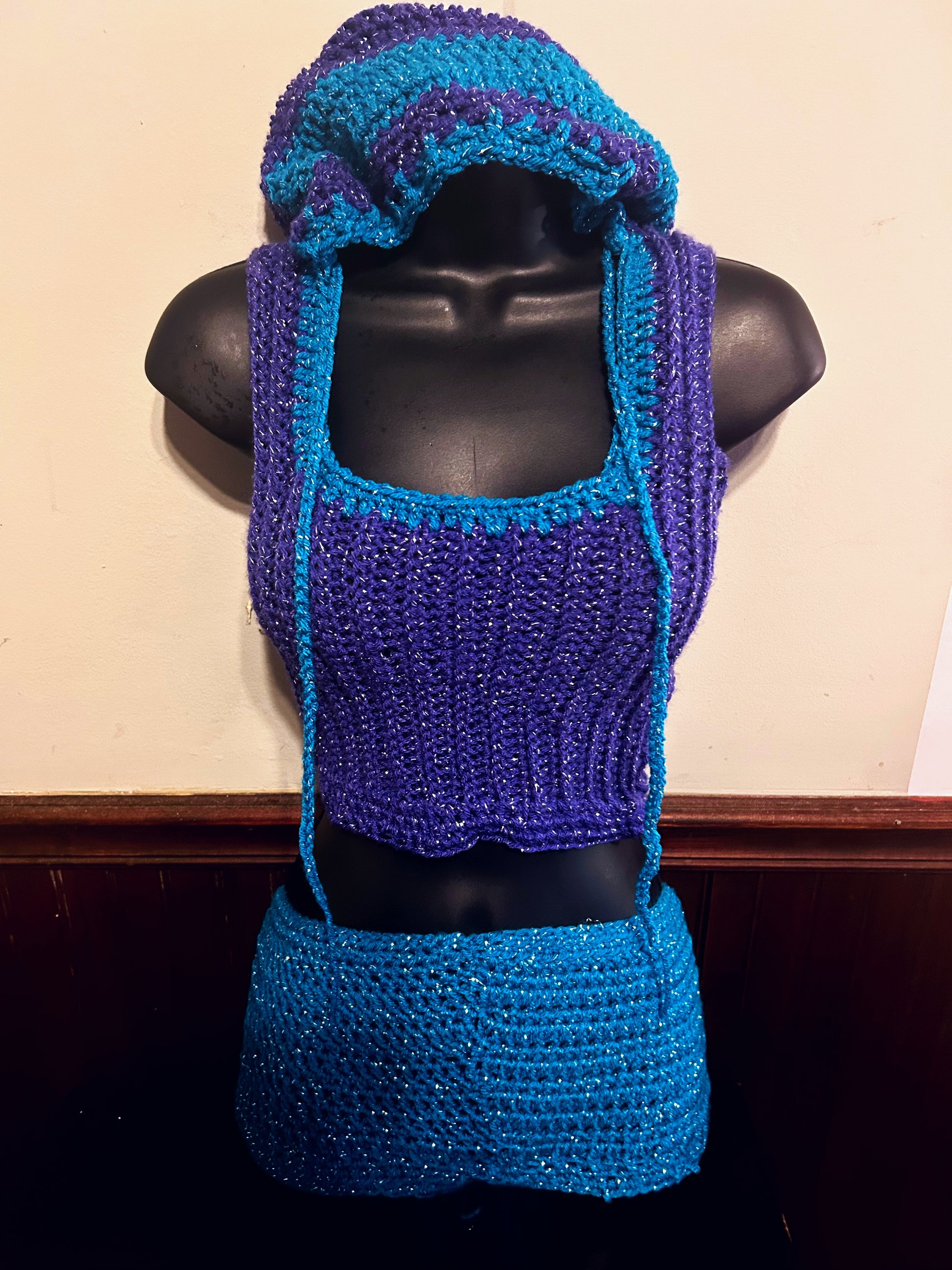 Purple crochet hoodie