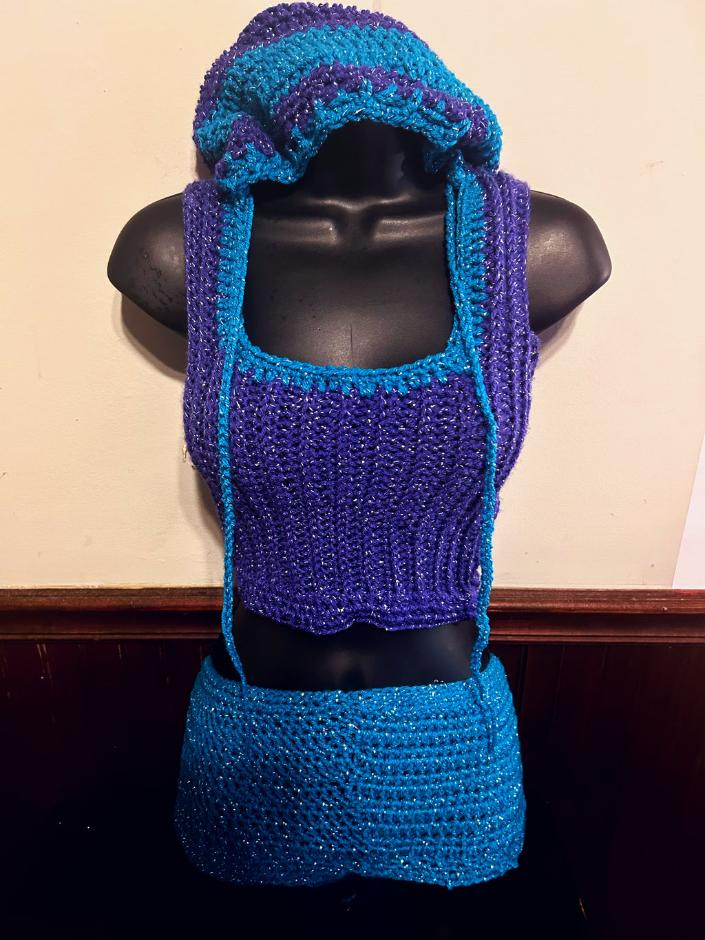 Purple crochet hoodie