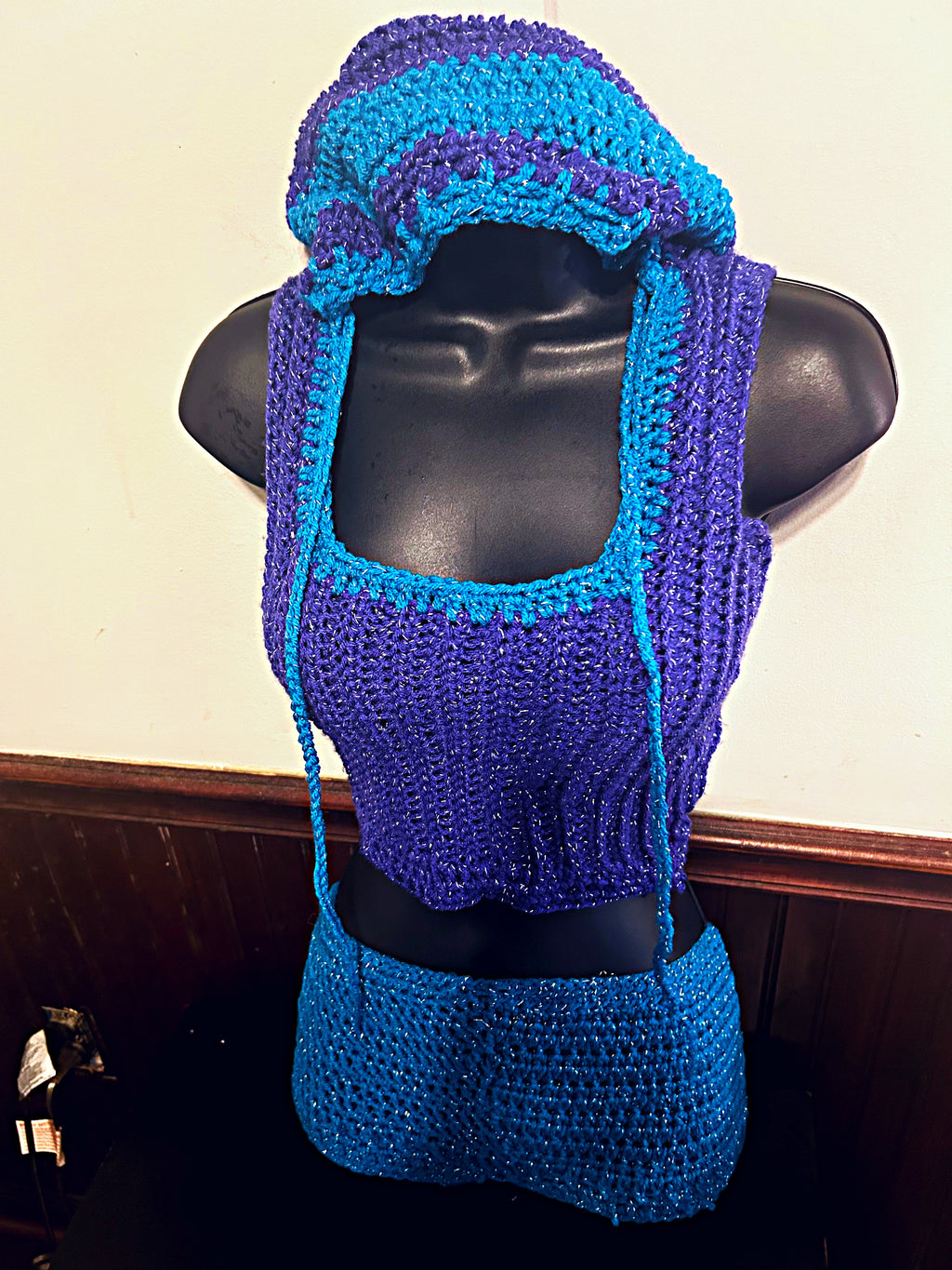 Purple crochet hoodie