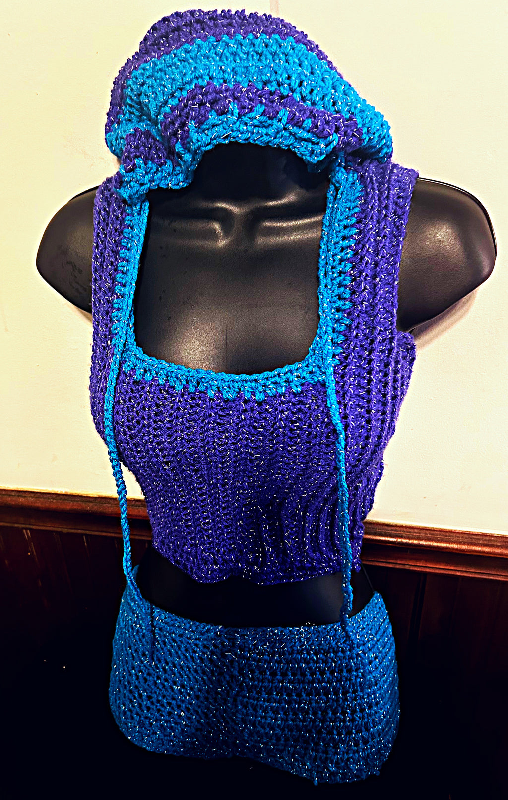 Purple crochet hoodie
