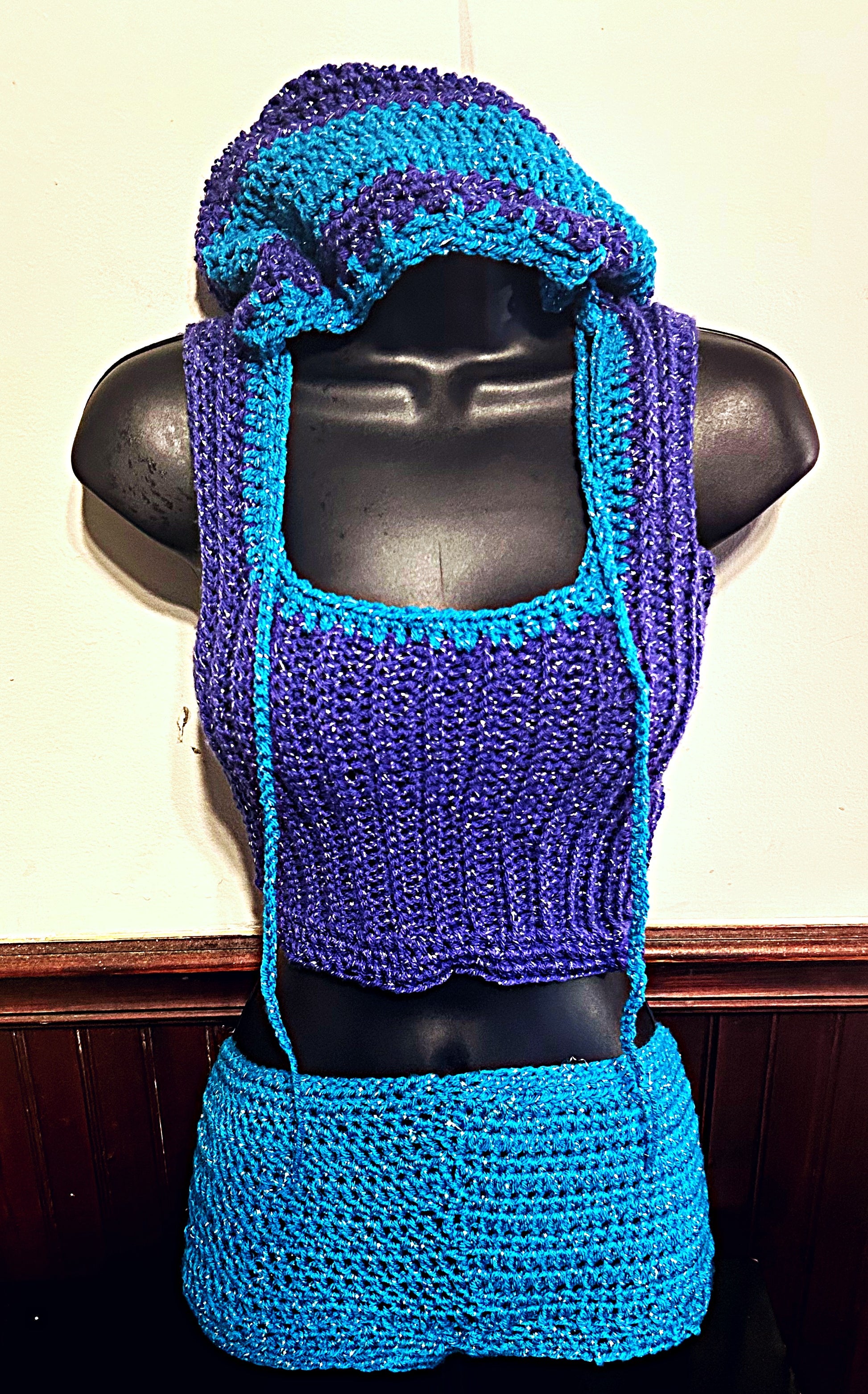 Purple crochet hoodie