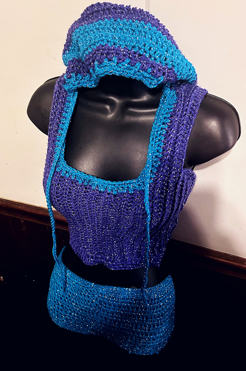 Purple crochet hoodie