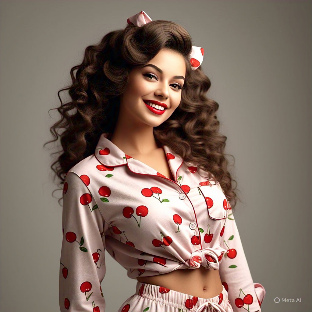 Sweet Dreams, Sweet Style: Cherry Print Pajama Set